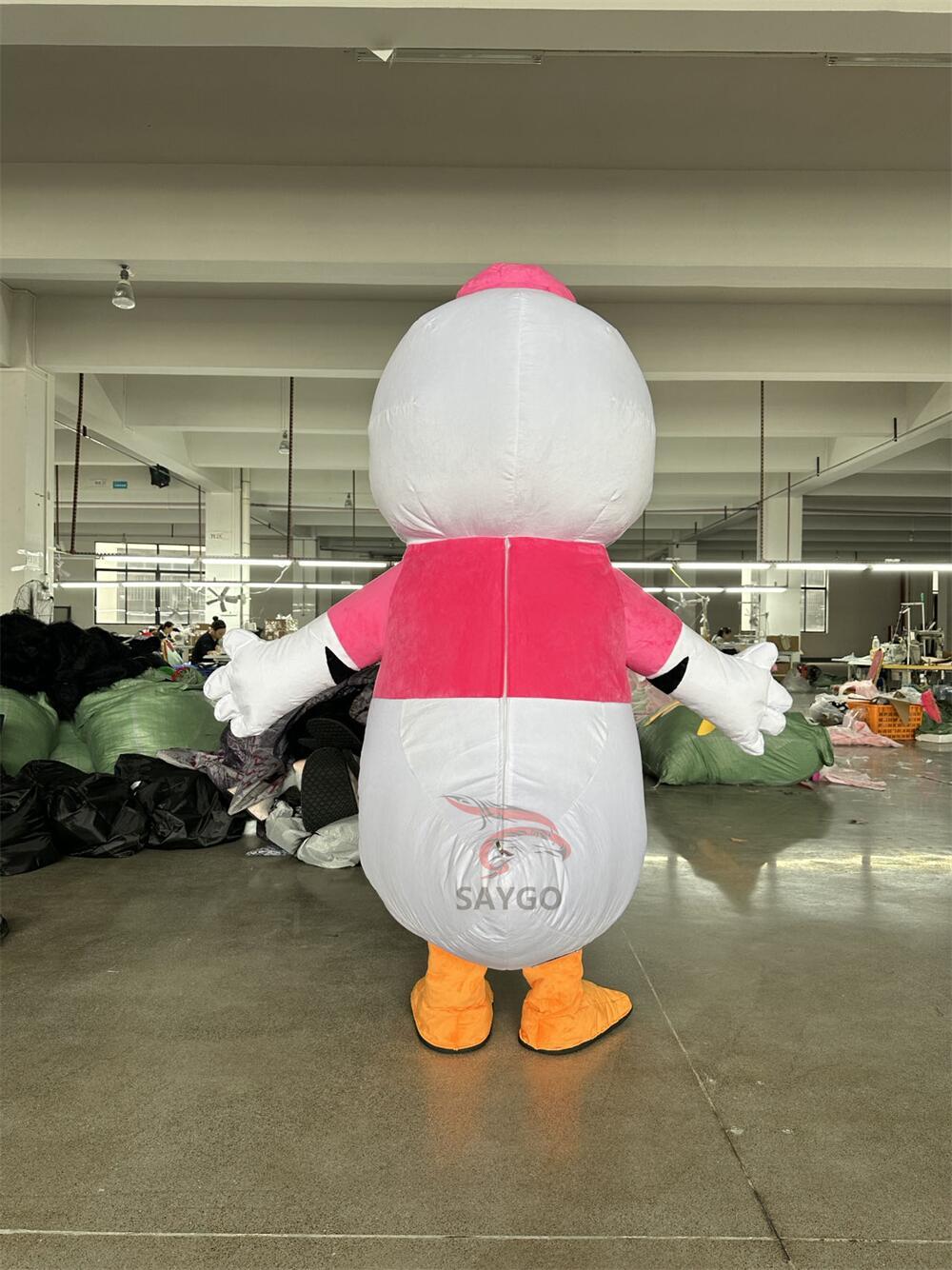 Beautiful Crane Bird Mascot Costume CE 2m Inflatable Phoenix Crane Bird Costume Suits for Events Rental& Sale
