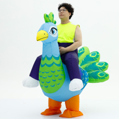 Green Peacock Inflatable Cosplay Wear Mascot Costumes Poly Pros Inflatable Peacock Clothing Sale