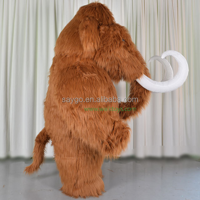 3m Mammoth Elephant Mascot Costume Inflatable Furry Manny Mammoth Costumes Elephant Mascots Clothes for Sale