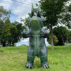 Inflatable PVC Life Size Triceratops Costume Animal Mascot Saygo Brand Mardi Gras Carnival Party Unisex Adult In-Stock
