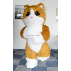 Furry Inflatable Cat Cartoon Mascot Costumes Style Mascot Costume Anime Cosplay Garfield Plush Cat Costume Suits for Ads