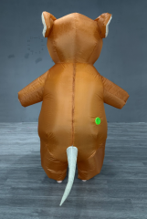 Bright Brown Pvc Costumes Inflatable Mouse Mascot Costume Suit for Party Dress.