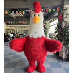 Unisex Adult Suit Animal Wholesale Popular Plush Walking Giant Inflatable Rooster Mascot Costume Cartoon Character for Sale