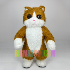 Factory Direct Cosplay Inflatable Mascot Costume Long Plush Furry Anime Cat for Kids Halloween Teddy Bear for Birthday Party