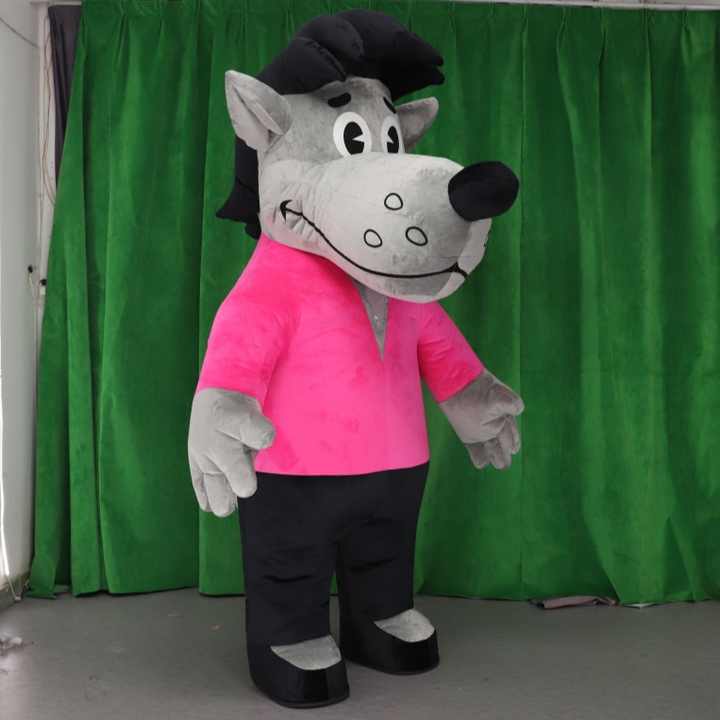 WereWolf with Clothes Mascot Costume 2m Inflated Wolf Cosplay Costume Suits for Human Fit in Games