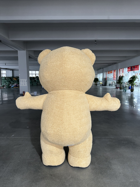 Party Animal Walking Cartoon Brown Teddy Bear Costume Custom Giant Inflatable Bear Mascot Costume for Adult