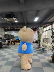 Hot Sale Teddy Bear Animal Inflatable Mascot Costume Inflatable Cartoon Walking Bear Costume with T-shirt for Party