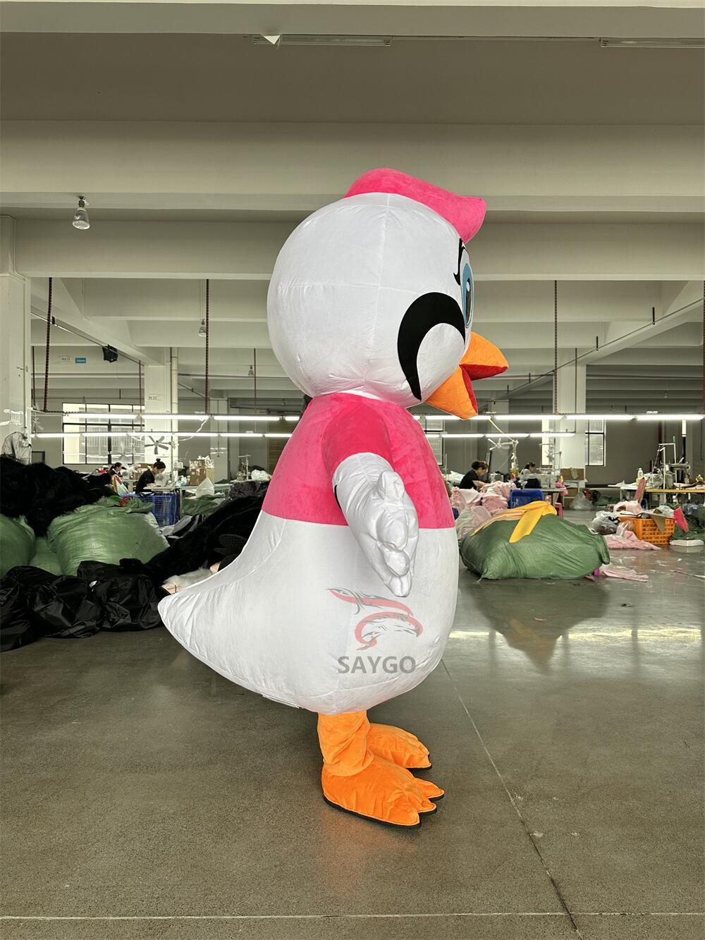 Beautiful Crane Bird Mascot Costume CE 2m Inflatable Phoenix Crane Bird Costume Suits for Events Rental& Sale