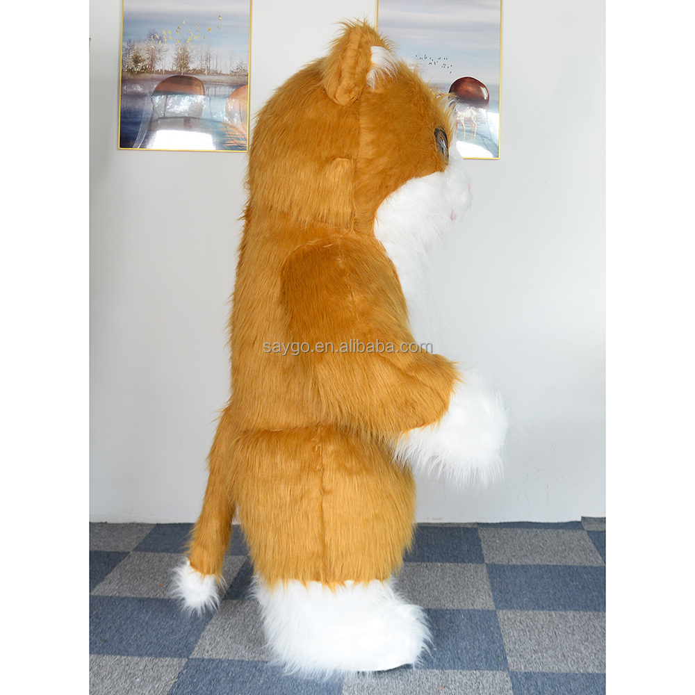 Furry Inflatable Cat Cartoon Mascot Costumes Style Mascot Costume Anime Cosplay Garfield Plush Cat Costume Suits for Ads