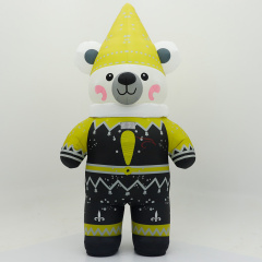 Yellow Starbucks Mascot Bears Inflatable Mascot Costume for Adults Cosplay Performance 2.2m Bear Inflatable Clothing,Big Mascot,Yellow Star Bears Inflatable Mascot Costume for Adults Cosplay Performance 2.2m Bear Inflatable Clothing