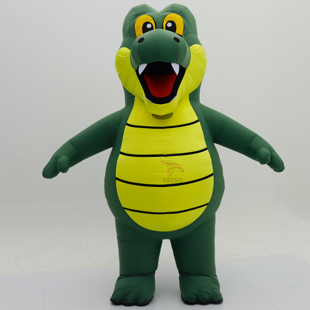 Inflatable Realistic Green Dinosaur Costume Adult Unisex Saygo Brand Mardi Gras/Carnival Cosplay Animals & Bugs Theme In-Stock