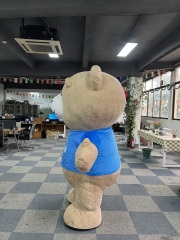 Hot Sale Teddy Bear Animal Inflatable Mascot Costume Inflatable Cartoon Walking Bear Costume with T-shirt for Party