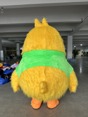 CE Unisex Inflatable Plush Adult Character Cartoon Fat Chicken Rooster Mascot Costumes Glasses for Promotions Carnivals Parties