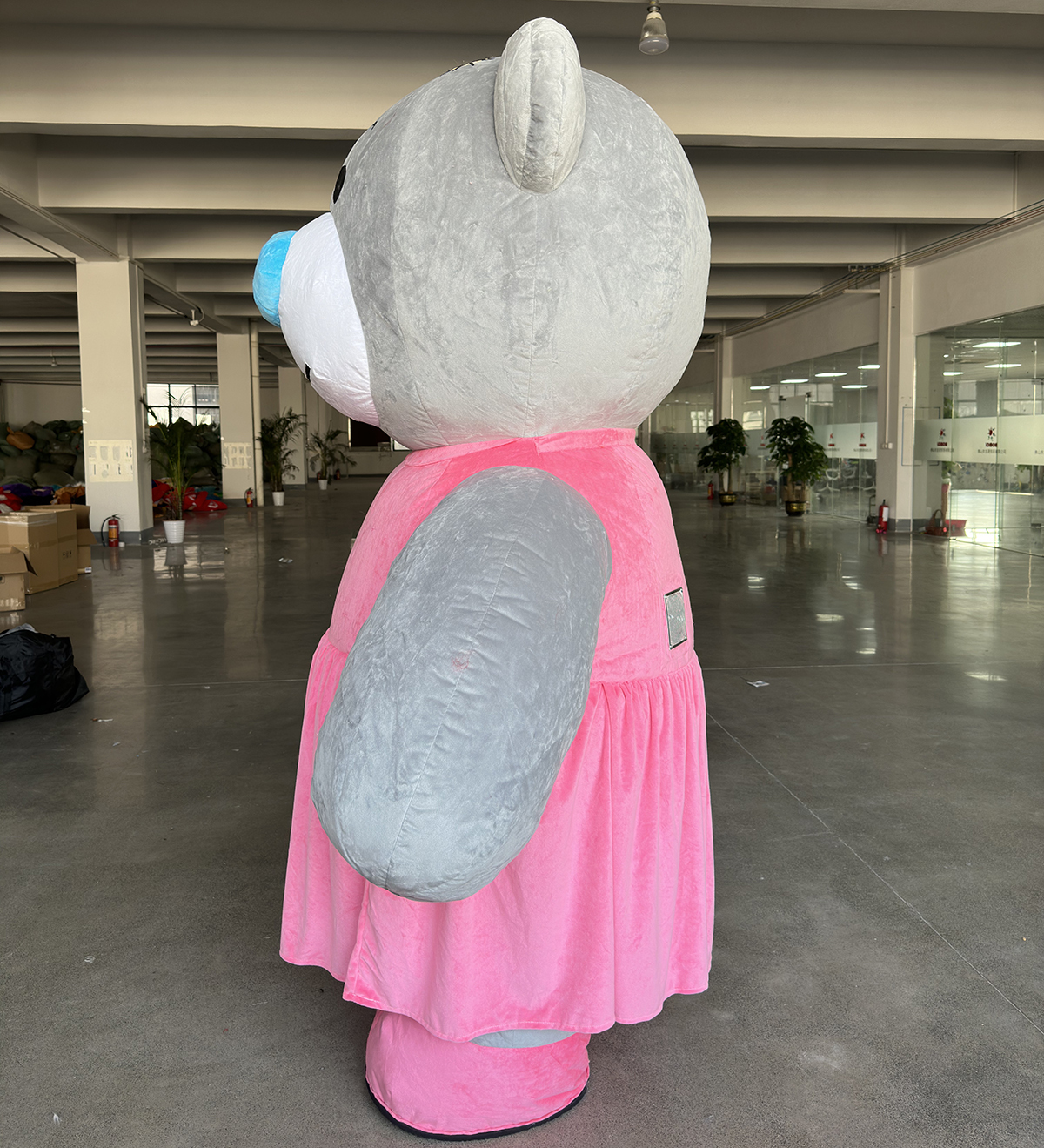 Dress Teddy Bear  Wedding Party Easy Wear Good Visual Adult Cosplay Plush Inflatable Teddy Bear Costume with pink Skirt for Sale,Big Mascot,Manufacturer Wedding Party Easy Wear Good Visual Adult Cosplay Plush Inflatable Teddy Bear Costume with pink Skirt for Sale