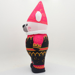 Funny Fat Santa Bear Inflatable Mascot Costumes for Events Rental Business 2.2m 2.6m Height Inflatable Bear Clothing Sale