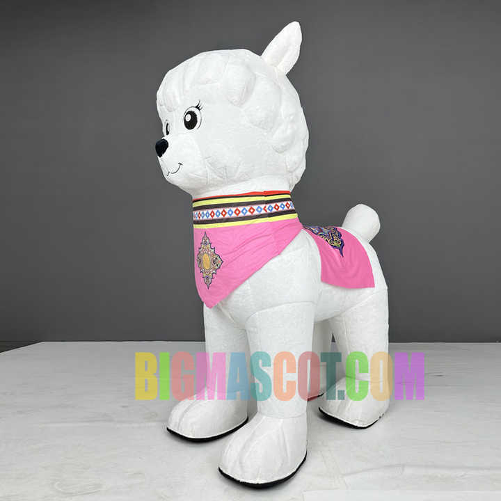 Inflatable Alpaca Costume Unisex 2m/2.6m Adult Dog Sheep Alpaca Mascot Costume for Adults Cosplay Entertainment