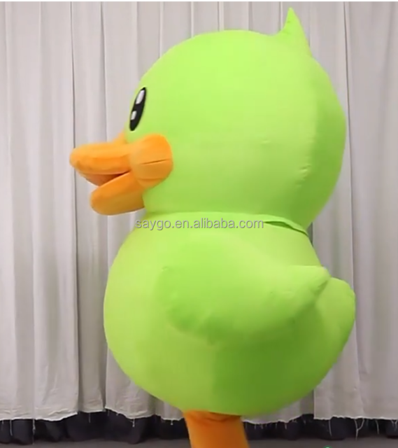 Giant 2m/2.6m Inflatable Green Duck Mascot Costume for Adults Fun Cosplay Suit for Parties Anime & Bug Style on Sale