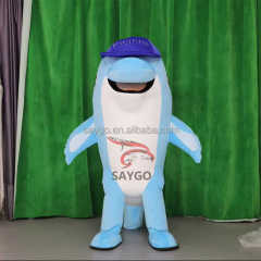 Factory Selling Walking Blue Dolphin Mascot Costumes Kids Birthday Party Carnival Show Dresses Inflatable Penguin Mascot Costume