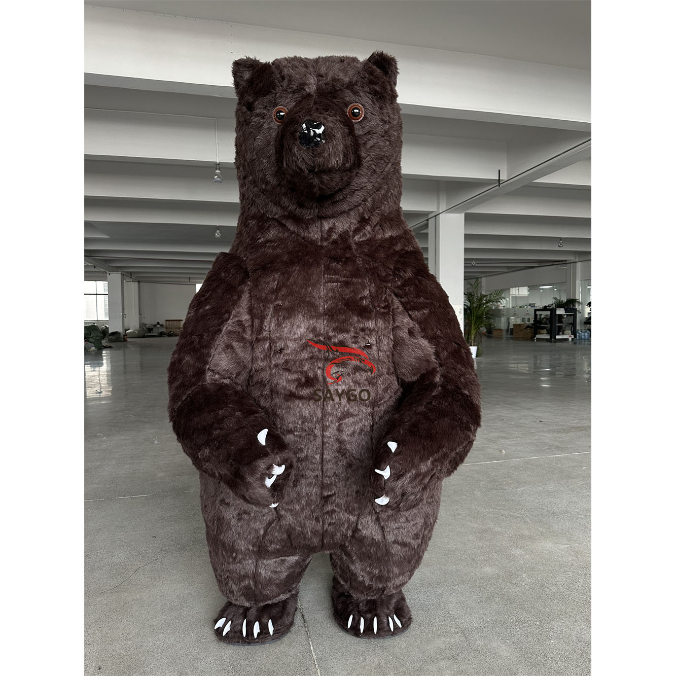 Realistic Wild Animal Party Event Inflatable Wolf Big Mascot Costume Inflatable Cartoon Walking Black Wolf Costume for Adults