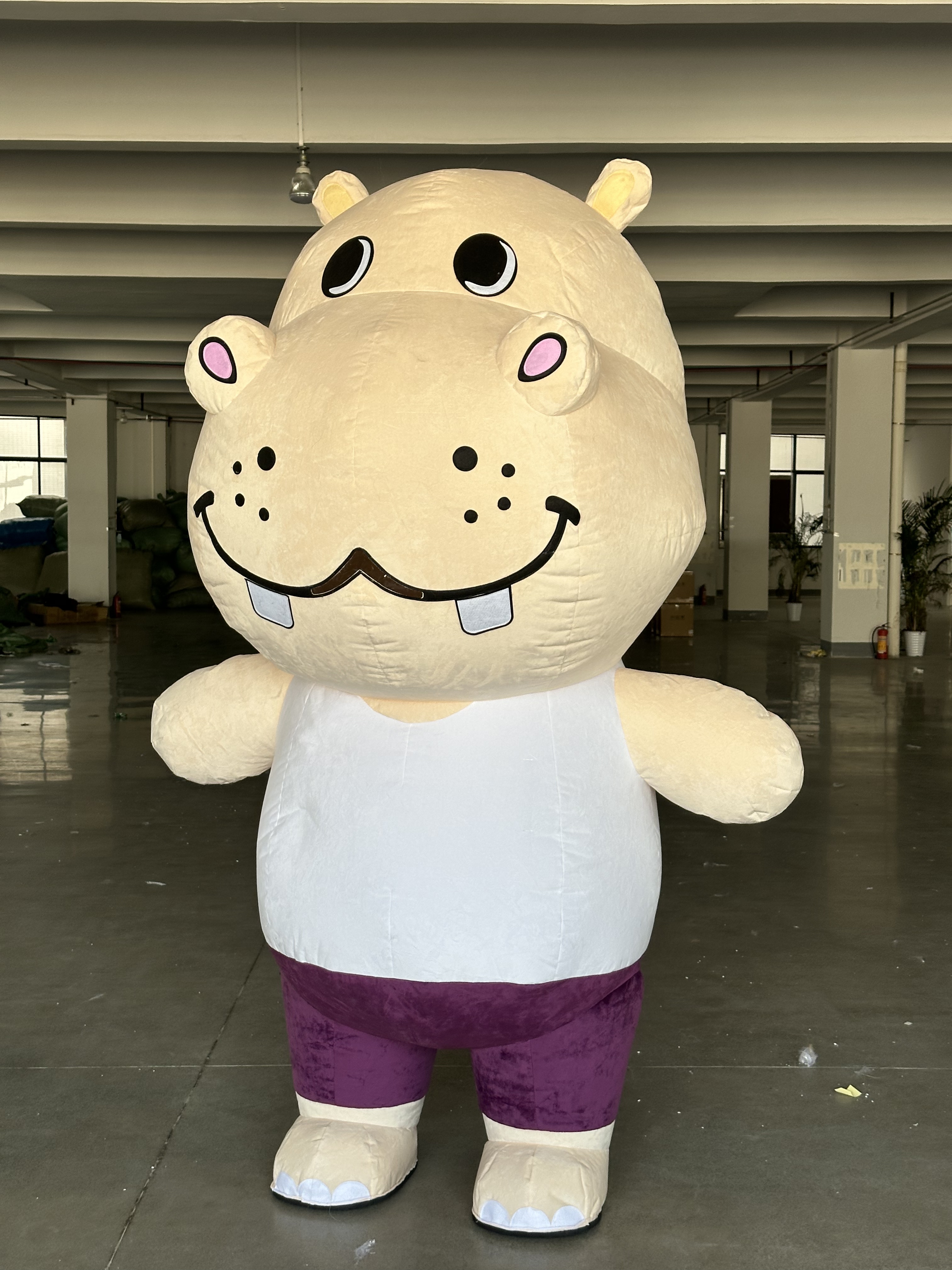 Saygo CE High Quality Customizable Sea Animal Inflatable Hippo Mascot Costume for Adults Unisex Halloween Party Fancy Dress