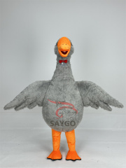 Inflatable Swan Mascot Costume Adult Furry Gray Goose Suit for Entertainment Stage Wear Full Body Animal Cosplay Dress