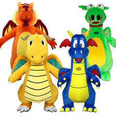 Cartoon Little Dragon Inflatable Costume Mascot Parade Adult Role Cosplay Birthday Festival Halloween Party Activity Set