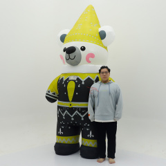 Yellow Starbucks Mascot Bears Inflatable Mascot Costume for Adults Cosplay Performance 2.2m Bear Inflatable Clothing,Big Mascot,Yellow Star Bears Inflatable Mascot Costume for Adults Cosplay Performance 2.2m Bear Inflatable Clothing