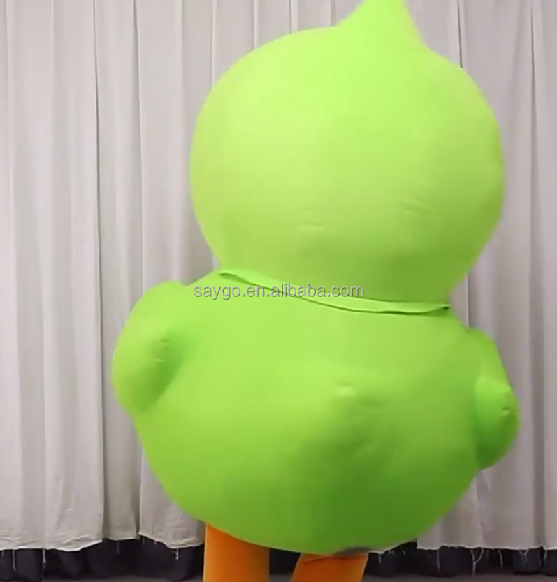 Giant 2m/2.6m Inflatable Green Duck Mascot Costume for Adults Fun Cosplay Suit for Parties Anime & Bug Style on Sale