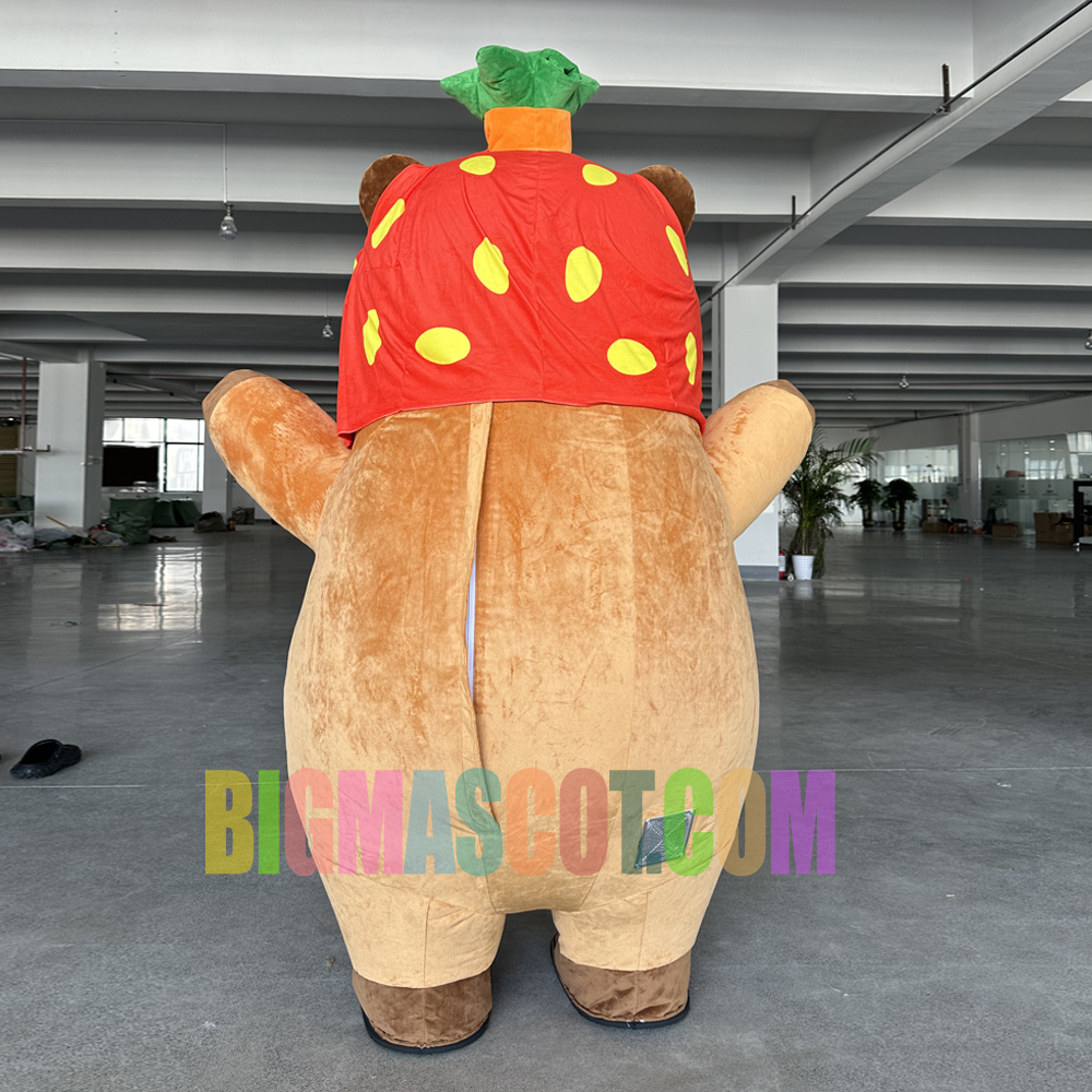 Chinese Cartoon Character Make Funny Adult Inflatable Brown Kapibala Mascot Costume Cartoon Mascots for Party Events Rental Ads