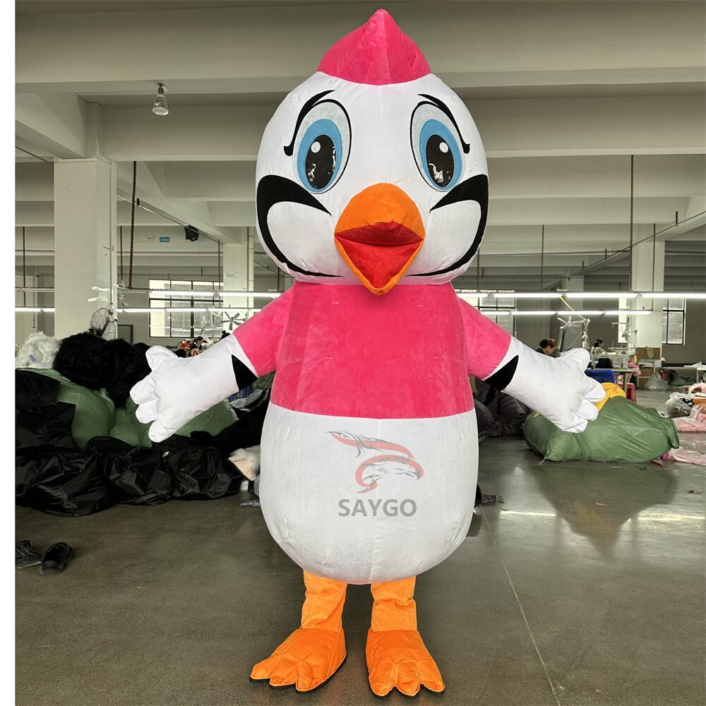 Beautiful Crane Bird Mascot Costume CE 2m Inflatable Phoenix Crane Bird Costume Suits for Events Rental& Sale