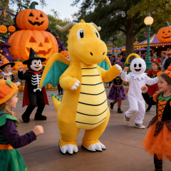 Cartoon Little Dragon Inflatable Costume Mascot Parade Adult Role Cosplay Birthday Festival Halloween Party Activity Set
