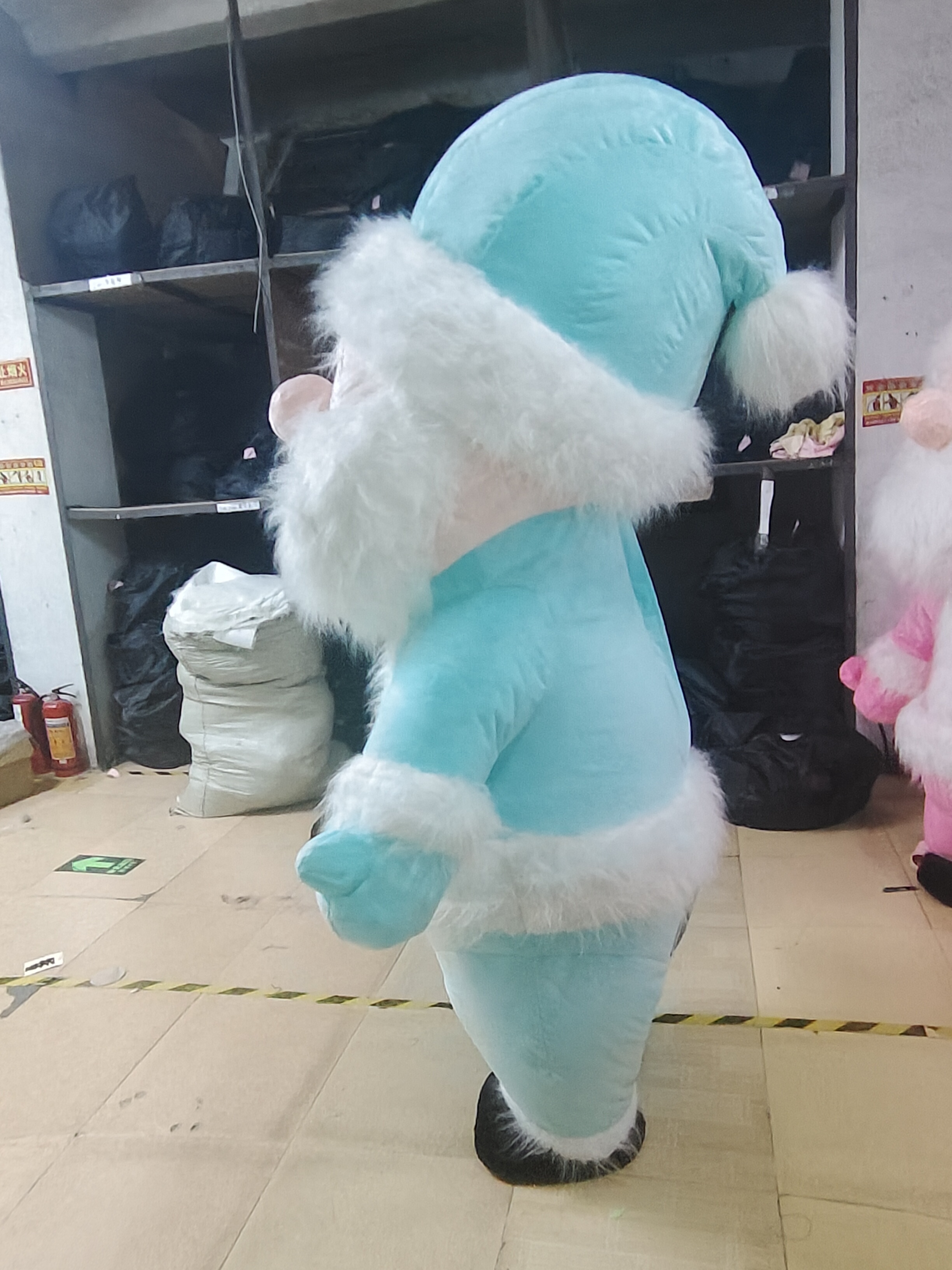 高级5色风格圣诞充气圣诞老人吉祥物服装魅力粉色紫色父亲圣诞老人派对服装