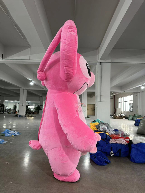 Pink Stitch Mascot Costume Party Show Giant Plush Inflatable Adult Party Event Mascot Cartoon Fancy Dress Character Costume,Big Mascot,Pink Stitch Mascot Costume Party Show Giant Plush Inflatable Adult Party Event Mascot Cartoon Fancy Dress Character Costume