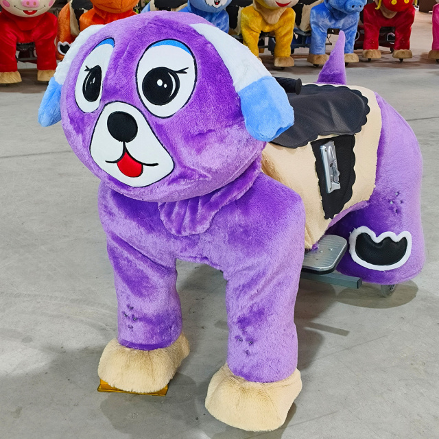 Plush Animal Electric Scooter Ride-On Toy Coin Operated Commercial Use for Children & Adults