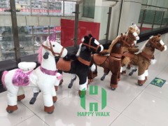 New Unisex Large Ride-On Toy Animal-Plush Mechanical Horses Featuring Donkey Sheep & Unicorn for Kids Made of Durable Plastic