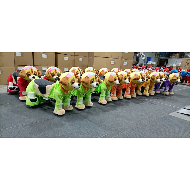 Children Ride on Animal Toy Coin and Battery Operated Electric Plush Motorized Animal Kiddie Rides Scooter for Mall