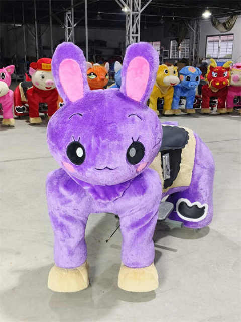 Electric Scooter Ride-On Plush Horse Steel Frame Battery Operated Outdoor Model HI-RH 0064 for Adults & Children