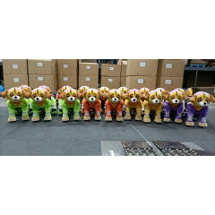 Children Ride on Animal Toy Coin and Battery Operated Electric Plush Motorized Animal Kiddie Rides Scooter for Mall