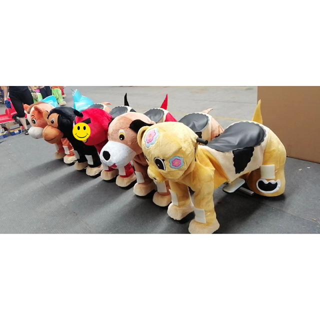 New Design Large Unisex Kids Electric Ride-On Toy Plush Horse and Bear for Mall Amusement Park