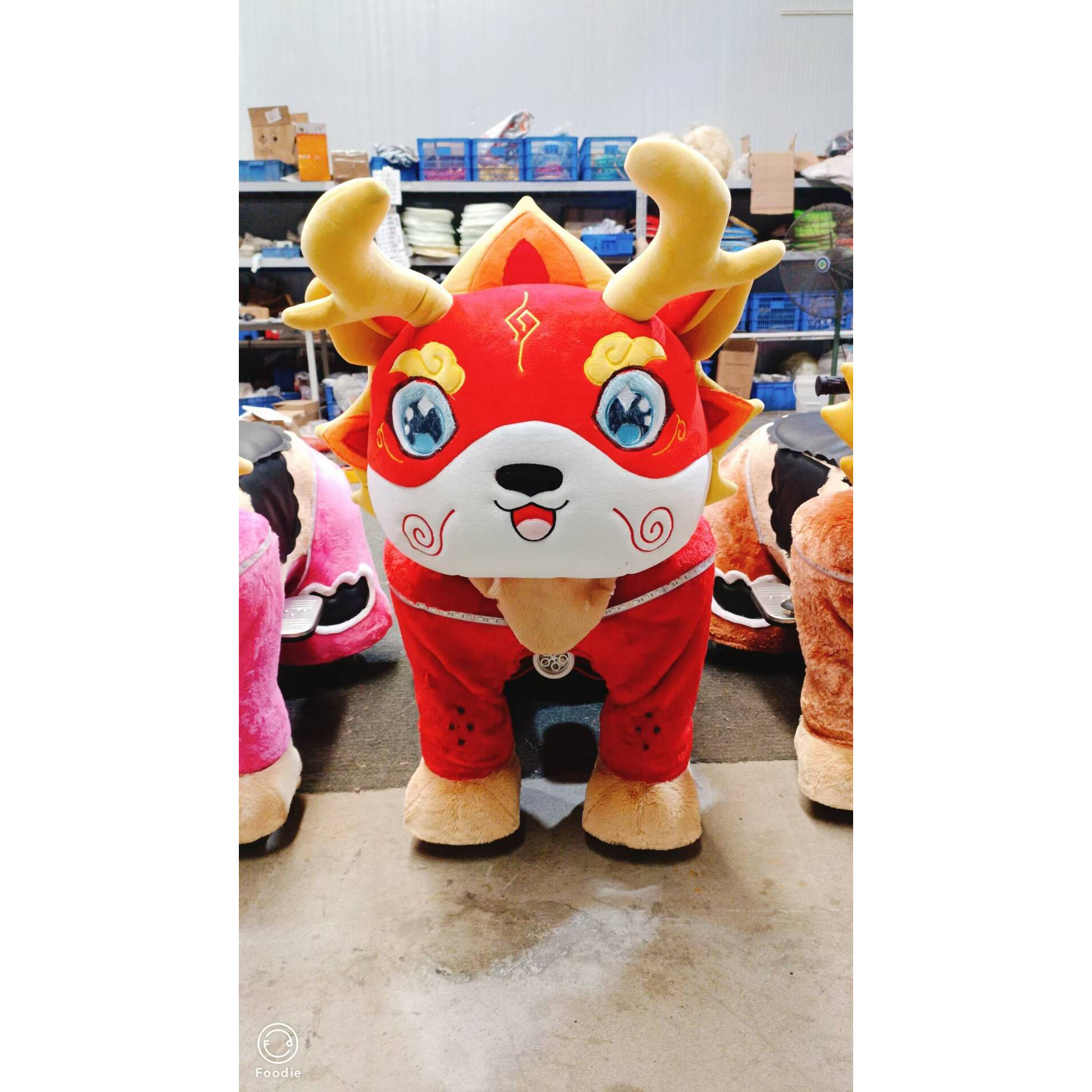 Unisex Large Electric Kiddie Ride Toy Cheap Animal Plastic Horse Bear Design Coin Operated System Mall Use Made Plush Kids