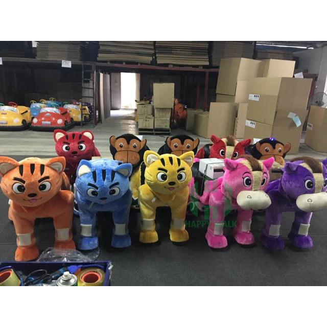 Shopping Mall Ride Walking Electronic Horse Toy Plush Animal Electric Scooter for Adults