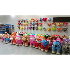 Unisex Kids Ride-On Plush Bear Animal Toy for Electric Amusement Park Token-Ran Malls and Arcades Inspired by Horse Style