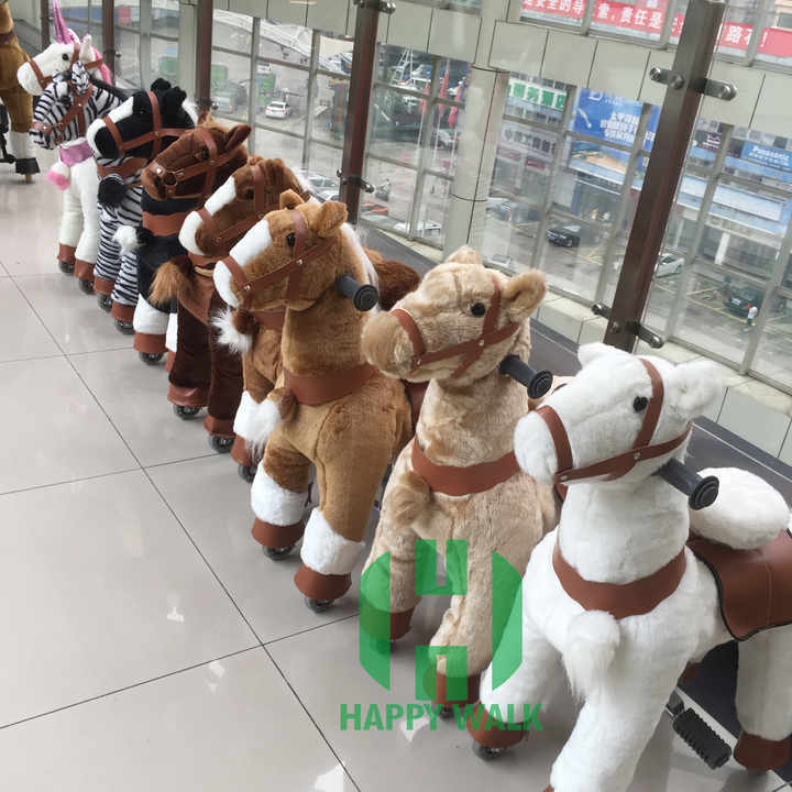 Mechanical Walking Animal for Children 3 to 6 Years Plush Horse Ride on Toy Zebra Kids Ride on Animal Toy