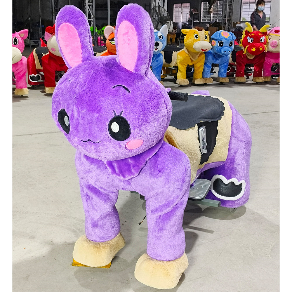 Electric Scooter Ride-On Plush Horse Steel Frame Battery Operated Outdoor Model HI-RH 0064 for Adults & Children