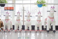 Most Popular Ride-On Toy Animals Furry Walking Unicorn & Mechanical Horse Kids' Favorite Toy for Sale