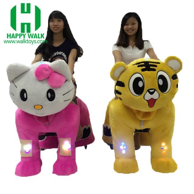 Shopping Mall Ride Walking Electronic Horse Toy Plush Animal Electric Scooter for Adults