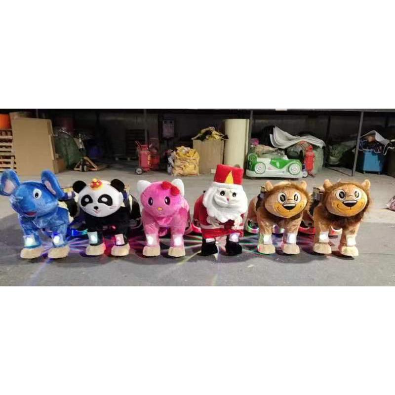 New Design Large Unisex Kids Electric Ride-On Toy Plush Horse and Bear for Mall Amusement Park