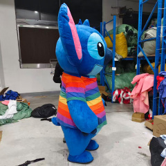 Stitch with Color T-shirt  Mascot Costume Party Show Giant Plush Inflatable Adult Party Event Mascot Cartoon Fancy Dress Character Costume,Big Mascot,Stitch with Color T-shirt  Mascot Costume Party Show Giant Plush Inflatable Adult Party Event Mascot Cartoon Fancy Dress Character Costume