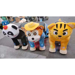Unisex Kids Ride-On Plush Bear Animal Toy for Electric Amusement Park Token-Ran Malls and Arcades Inspired by Horse Style