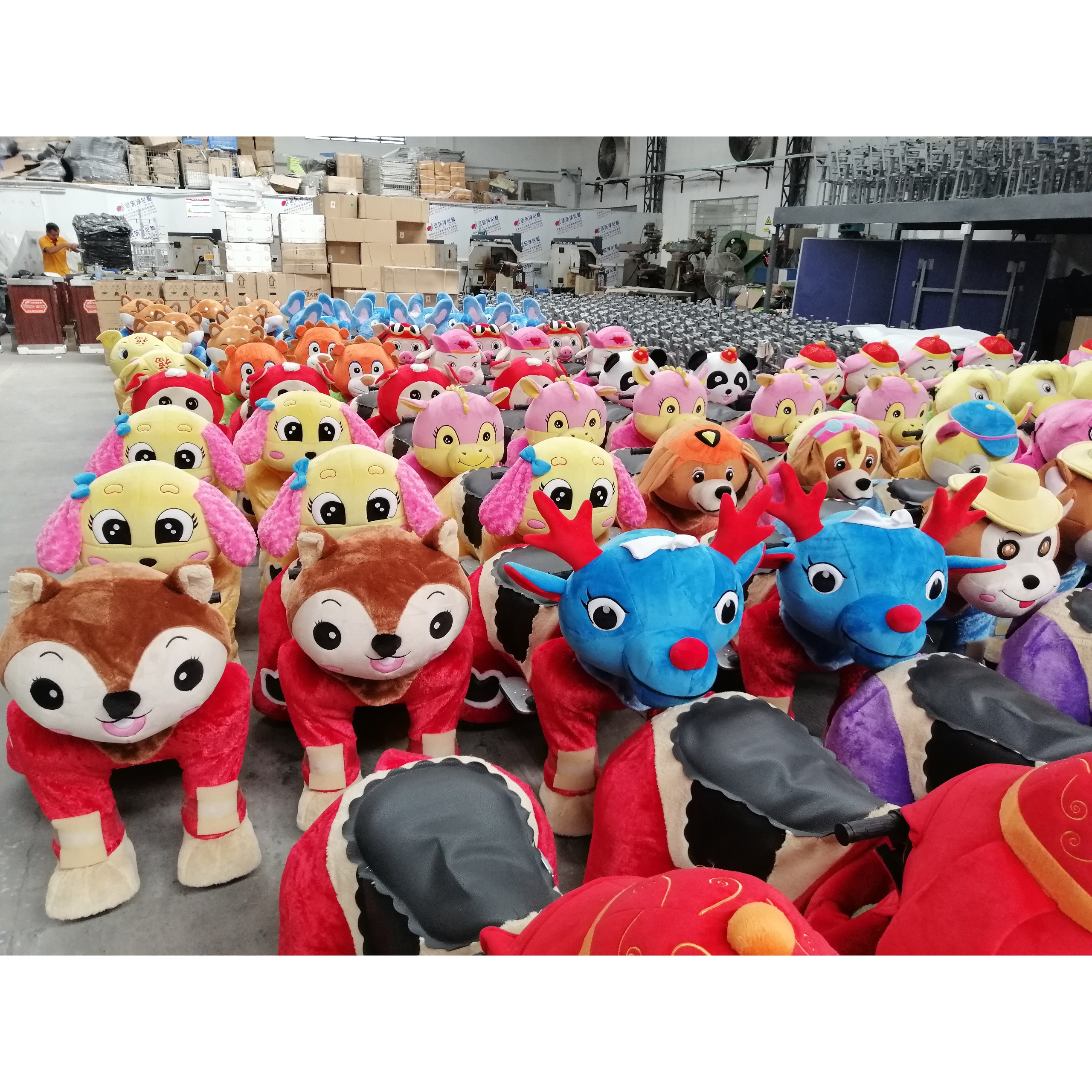 Shopping Mall Ride Walking Electronic Horse Toy Plush Animal Electric Scooter for Adults